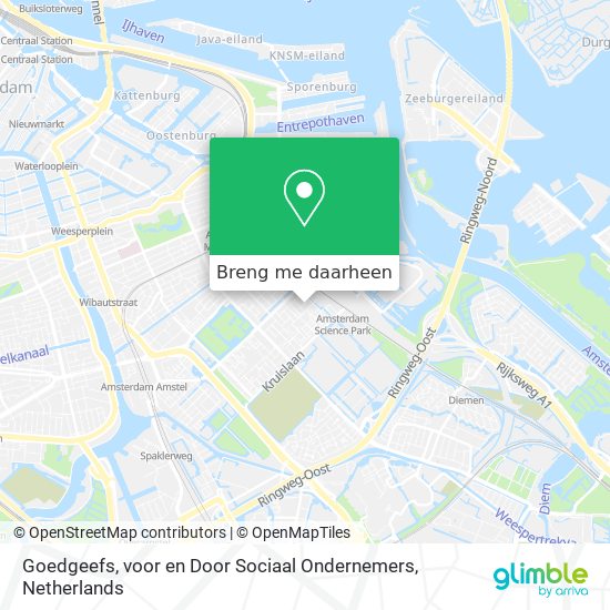 Goedgeefs, voor en Door Sociaal Ondernemers kaart