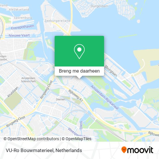 VU-Ro Bouwmaterieel kaart