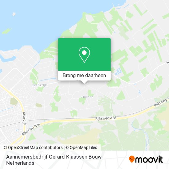 Aannemersbedrijf Gerard Klaassen Bouw kaart