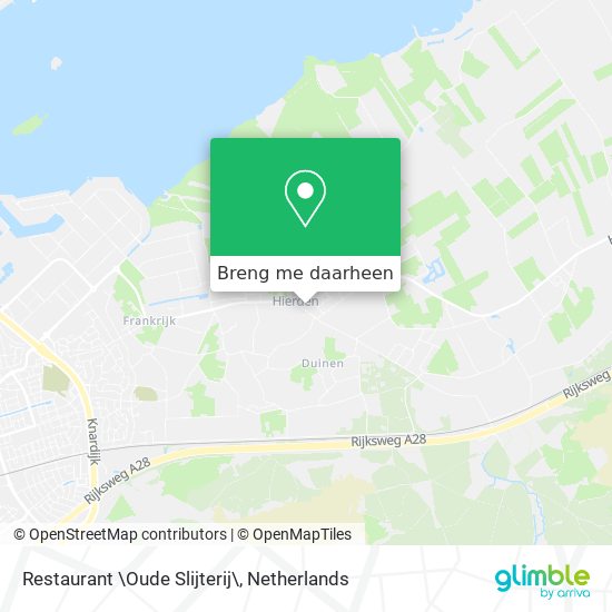 Restaurant \Oude Slijterij\ kaart