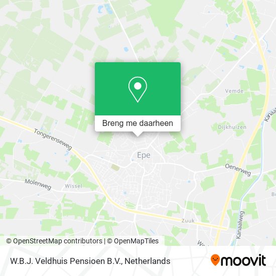 W.B.J. Veldhuis Pensioen B.V. kaart