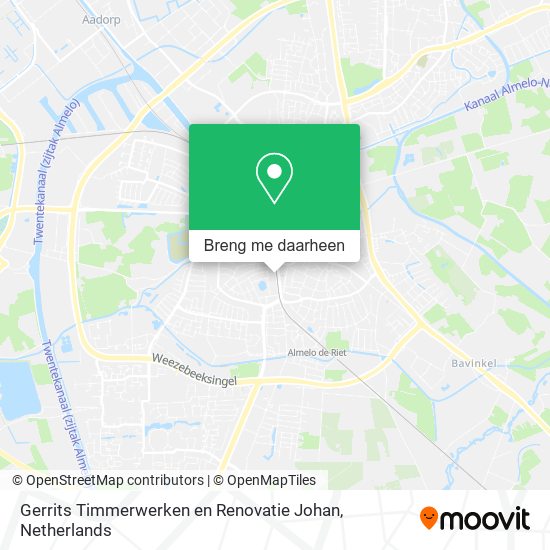 Gerrits Timmerwerken en Renovatie Johan kaart