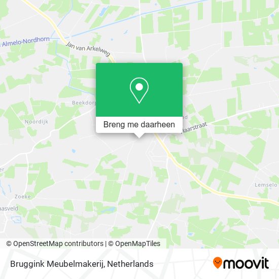 Bruggink Meubelmakerij kaart