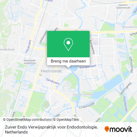 Zuiver Endo Verwijspraktijk voor Endodontologie kaart