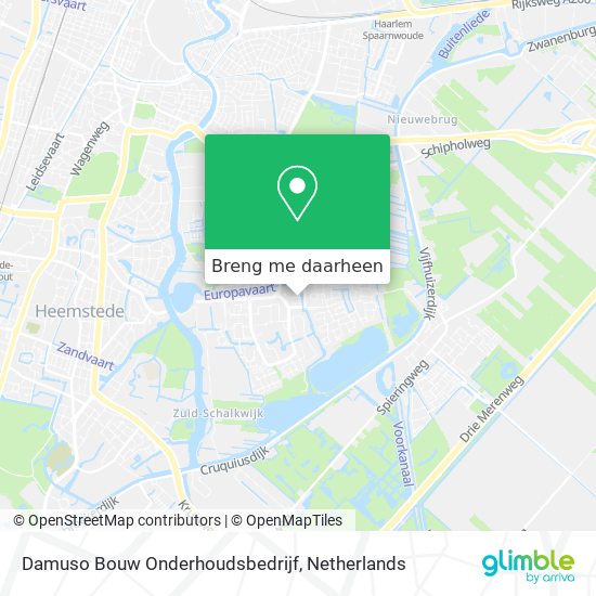 Damuso Bouw Onderhoudsbedrijf kaart