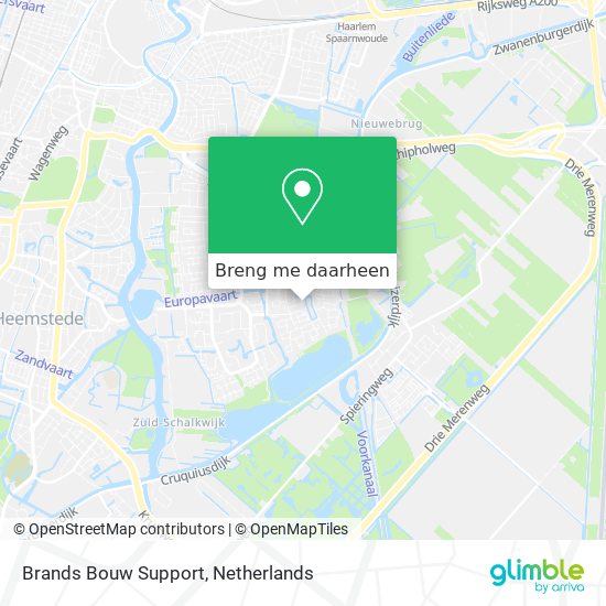 Brands Bouw Support kaart