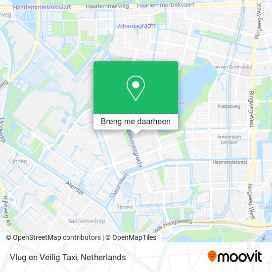 Vlug en Veilig Taxi kaart