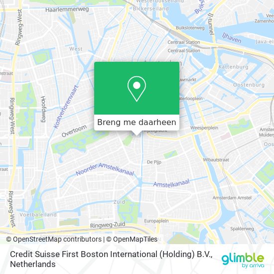 Credit Suisse First Boston International (Holding) B.V. kaart