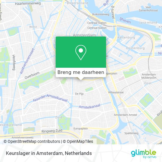 Keurslager in Amsterdam kaart