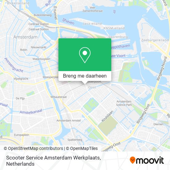 Scooter Service Amsterdam Werkplaats kaart