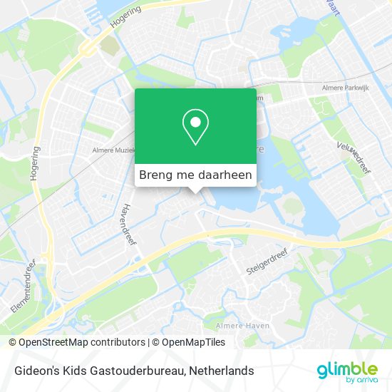 Gideon's Kids Gastouderbureau kaart