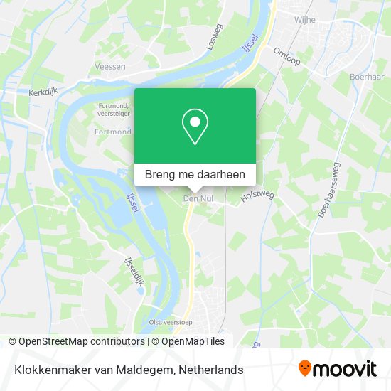 Klokkenmaker van Maldegem kaart