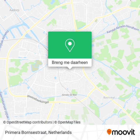 Primera Bornsestraat kaart