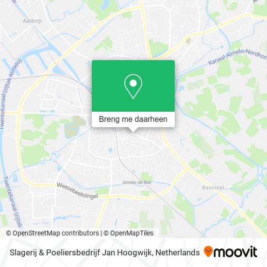 Slagerij & Poeliersbedrijf Jan Hoogwijk kaart