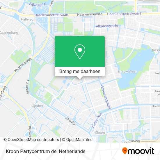 Kroon Partycentrum de kaart