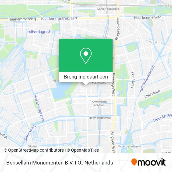 Bensellam Monumenten B.V. I.O. kaart