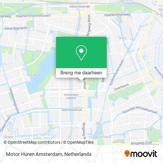 Motor Huren Amsterdam kaart