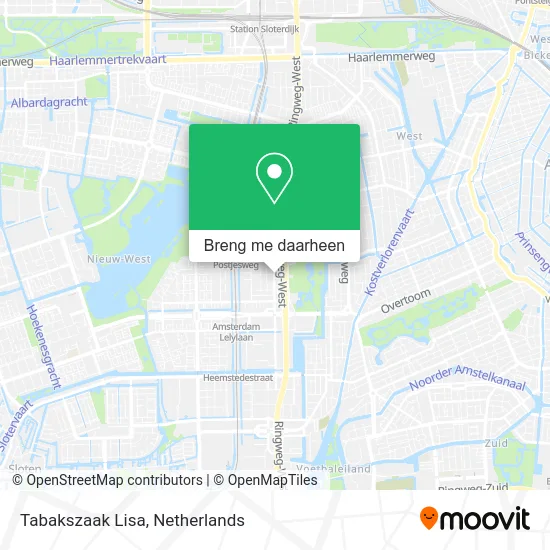 Tabakszaak Lisa kaart