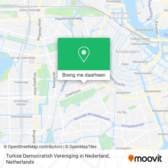 Turkse Democratish Vereniging in Nederland kaart