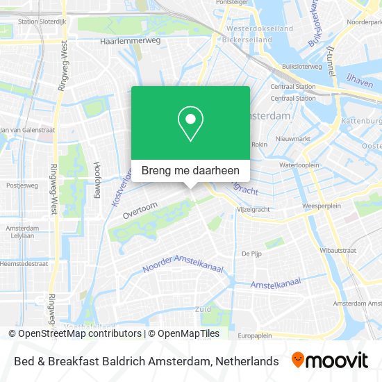 Bed & Breakfast Baldrich Amsterdam kaart