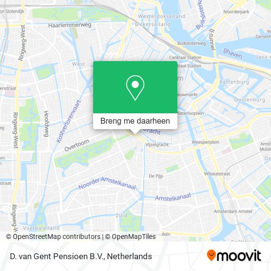 D. van Gent Pensioen B.V. kaart