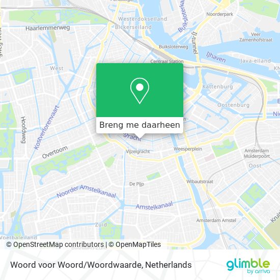 Woord voor Woord/Woordwaarde kaart