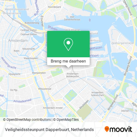 Veiligheidssteunpunt Dapperbuurt kaart