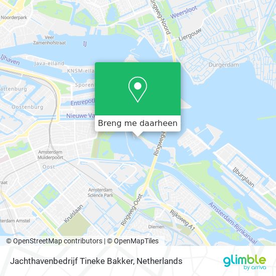 Jachthavenbedrijf Tineke Bakker kaart