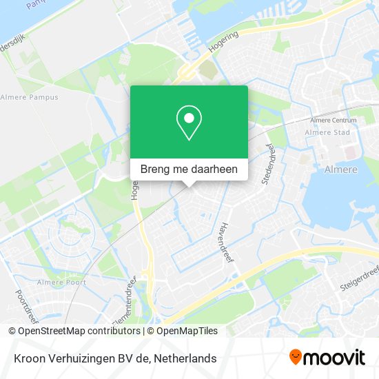 Kroon Verhuizingen BV de kaart