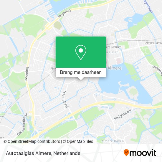 Autotaalglas Almere kaart