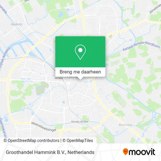 Groothandel Hammink B.V. kaart