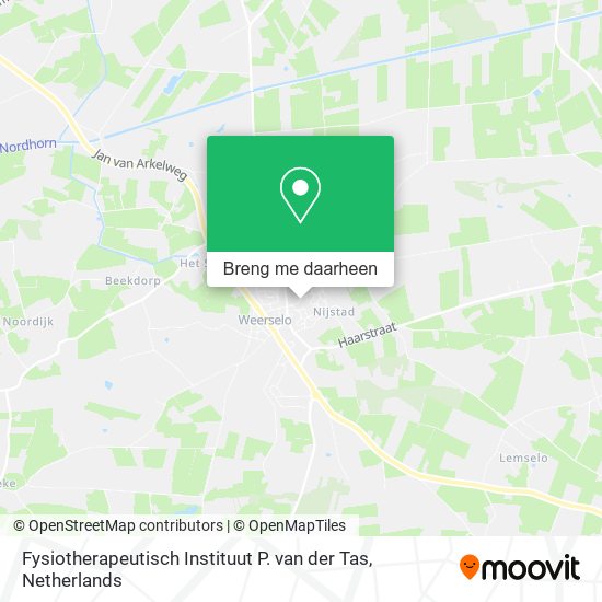 Fysiotherapeutisch Instituut P. van der Tas kaart