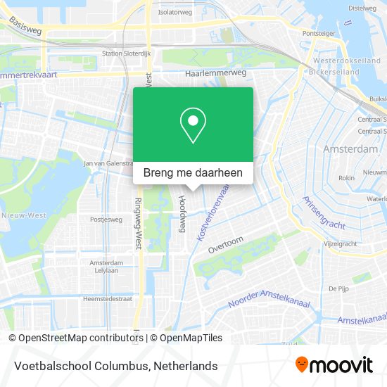 Voetbalschool Columbus kaart