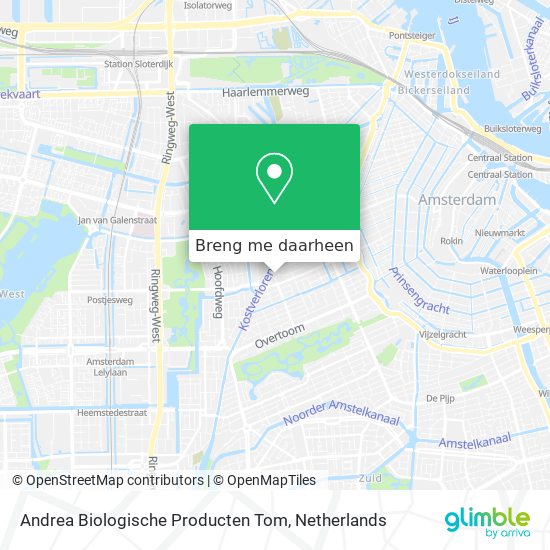 Andrea Biologische Producten Tom kaart