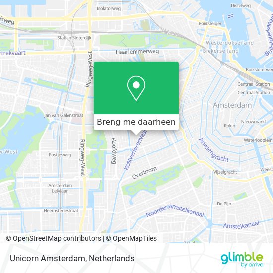 Unicorn Amsterdam kaart