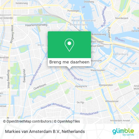 Markies van Amsterdam B.V. kaart