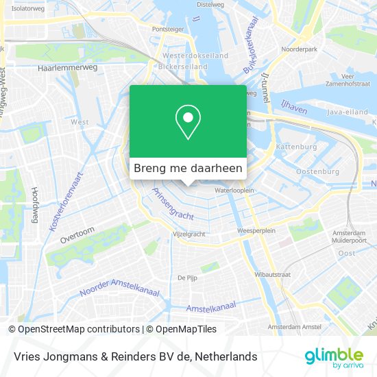 Vries Jongmans & Reinders BV de kaart