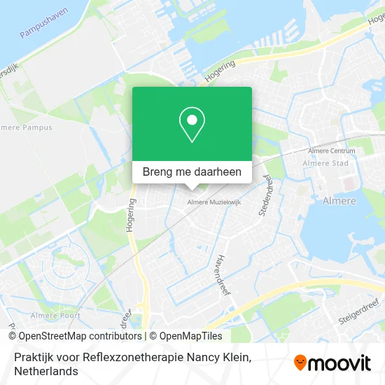 Praktijk voor Reflexzonetherapie Nancy Klein kaart