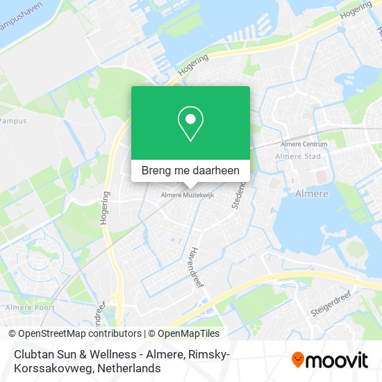 Clubtan Sun & Wellness - Almere, Rimsky-Korssakovweg kaart