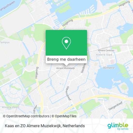 Kaas en ZO Almere Muziekwijk kaart