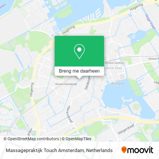 Massagepraktijk Touch Amsterdam kaart