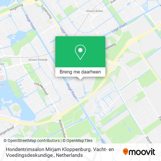 Hondentrimsalon Mirjam Kloppenburg. Vacht- en Voedingsdeskundige. kaart