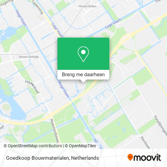hamer lancering meest Hoe gaan naar Goedkoop Bouwmaterialen in Almere via Bus, Trein, Tram of  Metro?