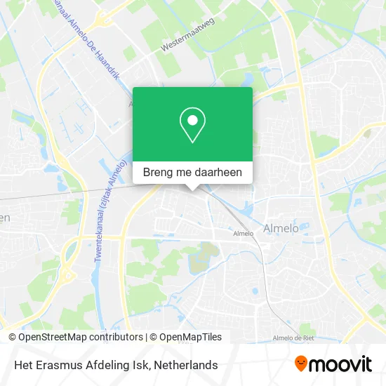 Het Erasmus Afdeling Isk kaart