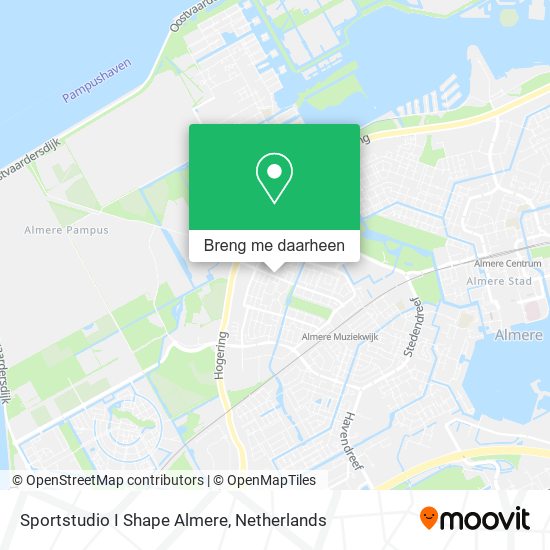 Sportstudio I Shape Almere kaart