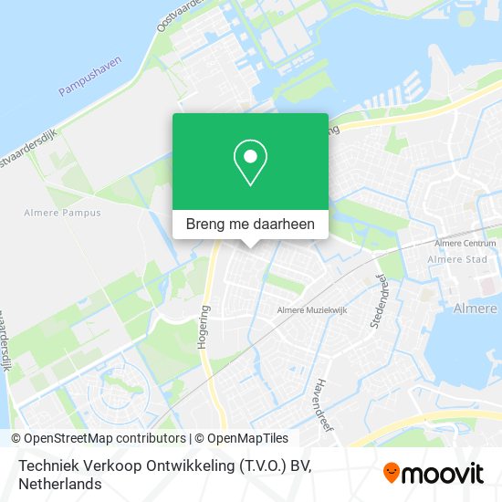 Techniek Verkoop Ontwikkeling (T.V.O.) BV kaart