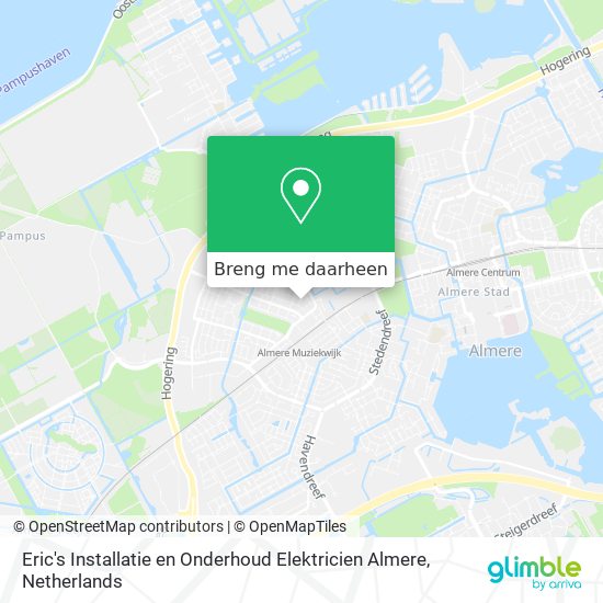 Eric's Installatie en Onderhoud Elektricien Almere kaart