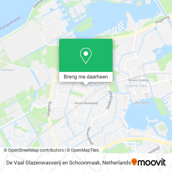 De Vaal Glazenwasserij en Schoonmaak kaart