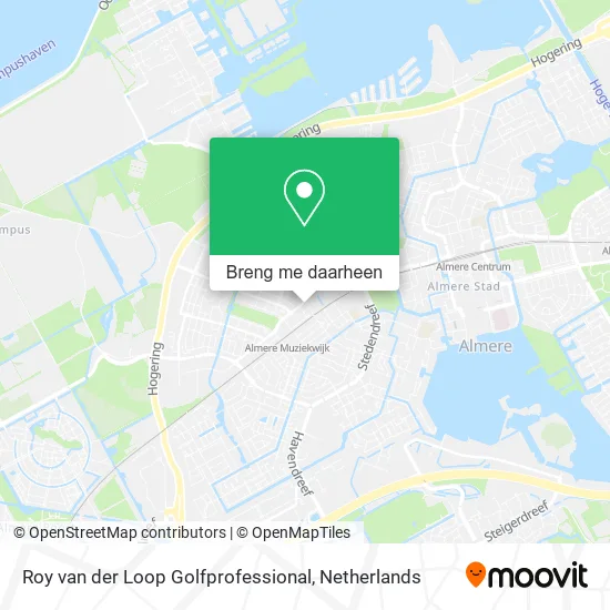 Roy van der Loop Golfprofessional kaart