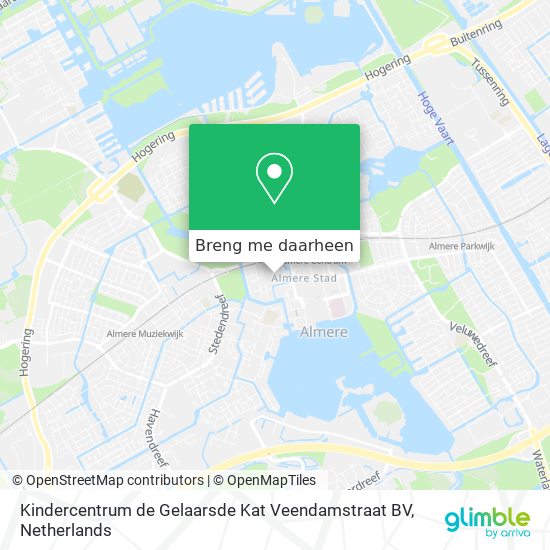 Kindercentrum de Gelaarsde Kat Veendamstraat BV kaart